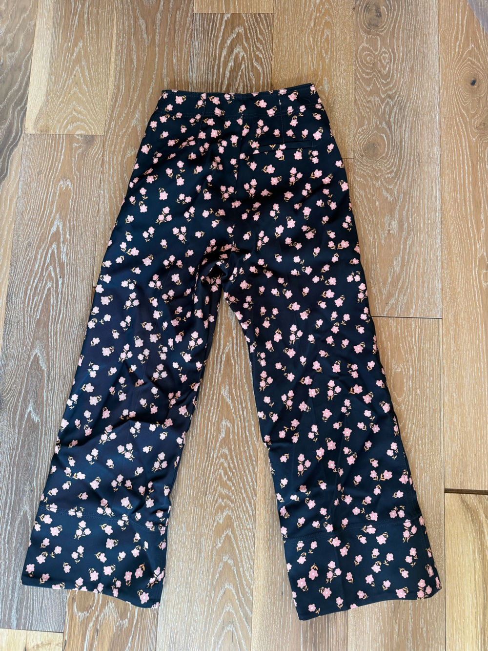 Self-portrait ditsy floral canvas black floral wide leg pants - Picture 4 of 6